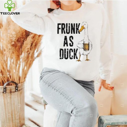 beer frunk as duck standard duck drinking beer t hoodie, sweater, longsleeve, shirt v-neck, t-shirt t hoodie, sweater, longsleeve, shirt v-neck, t-shirt