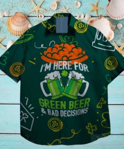 beer shamrock leprechaun st patrick day hawaiian shirt