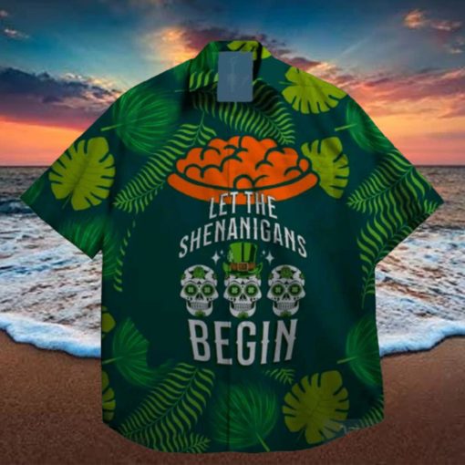 begin lucky leprechaun st patrick day hawaiian shirt