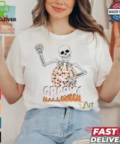 Skeleton disco ball groovy Halloween shirt