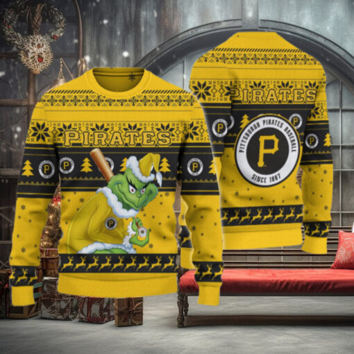 Pittsburgh Pirates Grinch Christmas Ugly Sweater
