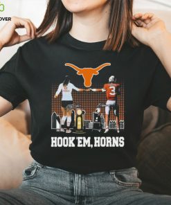 Official Madisen Skinner And Quinn Ewers Texas Hook ‘Em, Horns Signatures Shirt