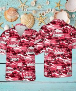 Coors Light Hawaiian Shirt Sea Island Pattern Beach Gift For Friend