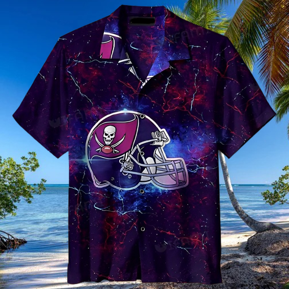 buccaneers hawaiian shirt galaxy football helmet tampa bay buccaneers gift  - Teeclover