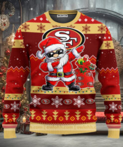 San Francisco 49ers Dabbing Santa Claus Ugly Christmas Sweater