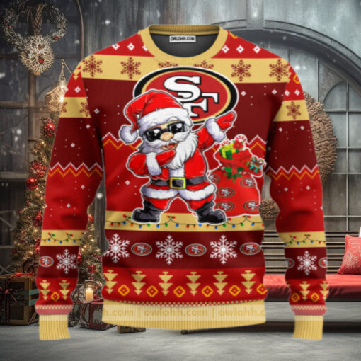 San Francisco 49ers Dabbing Santa Claus Ugly Christmas Sweater