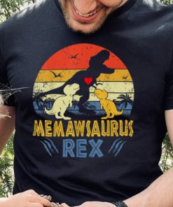 Memaw Saurus T Rex Dinosaur Memaw 2 kids Family Matching T Shirt