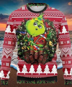 Arizona Cardinals Grinch Hug Christmas Ugly Sweater