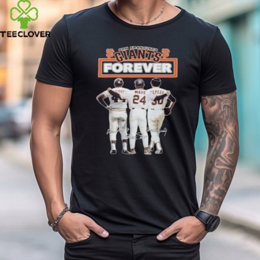 Official San Francisco Giants Forever Willie Mccovey Willie Mays And Orlando Cepeda Signatures Shirt