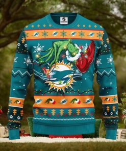 Miami Dolphins Grinch Christmas Ugly Sweater