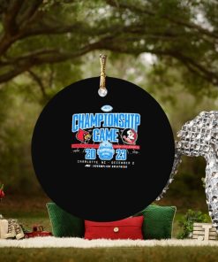 charlotte nc 2023 atlantic coast conference championship louisville cardinals vs florida state seminoles ornament Circle