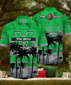 Marshall Thundering Herd Logo Coconut Tropical Hawaiian Shirt Beach Gift For Fans