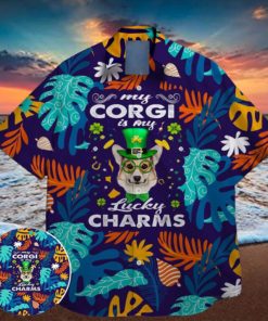 corgi are lucky charm green shamrock bigfoot st paddys vibes on st patrick day hawaiian shirt limited edition