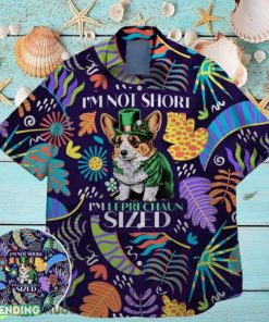 corgi dog paw puppy pet green shamrock bigfoot st paddys vibes on st patrick day hawaiian shirt