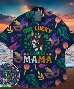 corgi mama funny charm green shamrock bigfoot st paddys vibes on st patrick day hawaiian hoodie, sweater, longsleeve, shirt v-neck, t-shirt