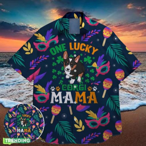 corgi mama funny charm green shamrock bigfoot st paddys vibes on st patrick day hawaiian hoodie, sweater, longsleeve, shirt v-neck, t-shirt