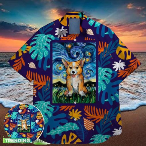 corgi star night famous on st patrick day hawaiian shirt