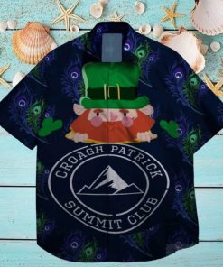 croach patrick summit club and shamrock at st patrick day hawaiian shirt