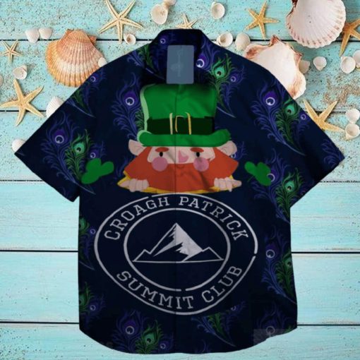 croach patrick summit club and shamrock at st patrick day hawaiian shirt