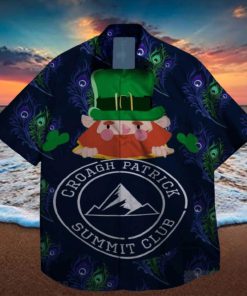 croach patrick summit club and shamrock at st patrick day hawaiian shirt