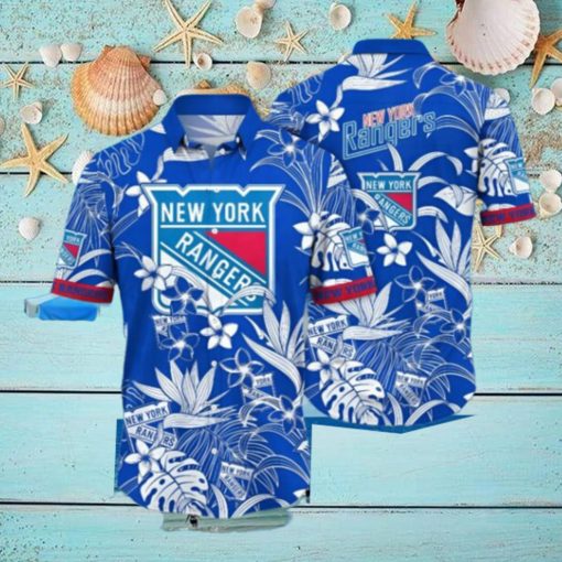 New York Rangers NHL Hawaiian Shirt Hiking Aloha Shirt