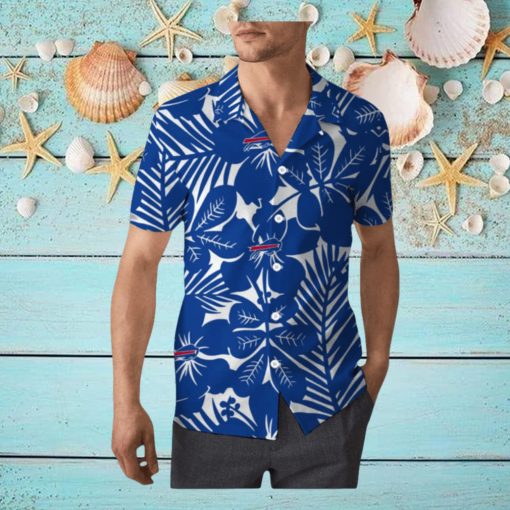 Buffalo Bills Hawaiian Shirt Flower Pattern Beach Gift For Friend, NFL Hawaiian Shirt