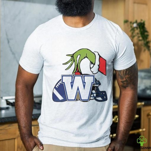 Grinch Hand New Release Winnipeg Blue Bombers Canadian Football League Shirt