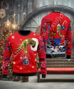 Kansas Jayhawks Team Grinch Ugly Christmas Sweater Cute Jumper Gift