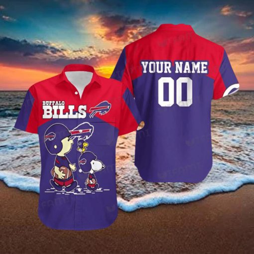 Buffalo Bills Hawaiian Shirt Woodstock Charlie Brown Snoopy Custom Buffalo Bills