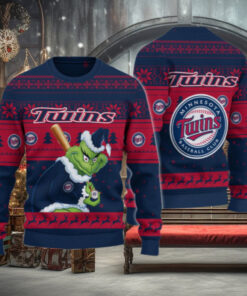 Minnesota Twins Grinch Christmas Ugly Sweater