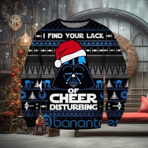 Darth Vader Star Wars I Find Your Lack Of Cheer Disturbing Ugly Christmas 3D Sweathoodie, sweater, longsleeve, shirt v-neck, t-shirt