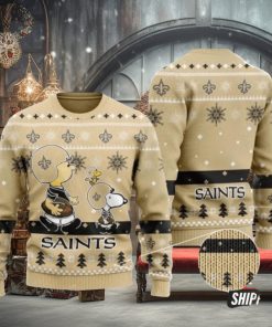 New Orleans Saints Charlie Brown Peanuts Snoopy Ugly Christmas Sweaters