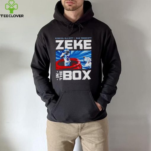 dallas Cowboys Ezekiel Elliott vs Dak Prescott Zeke in a box hoodie, sweater, longsleeve, shirt v-neck, t-shirt