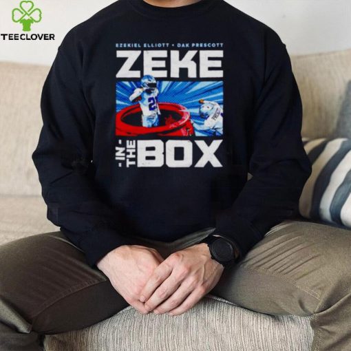 dallas Cowboys Ezekiel Elliott vs Dak Prescott Zeke in a box hoodie, sweater, longsleeve, shirt v-neck, t-shirt