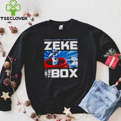 dallas Cowboys Ezekiel Elliott vs Dak Prescott Zeke in a box hoodie, sweater, longsleeve, shirt v-neck, t-shirt