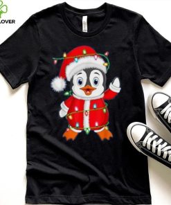 Penguin Lover Xmas Lighting Santa Penguin Christmas Shirt