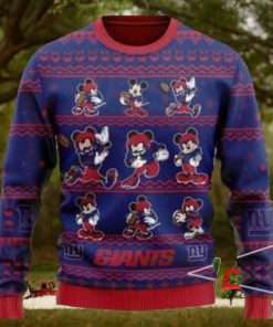 Nfl New York Giants Black Blue Ugly Christmas Sweaters