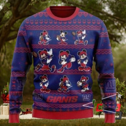 Nfl New York Giants Black Blue Ugly Christmas Sweaters