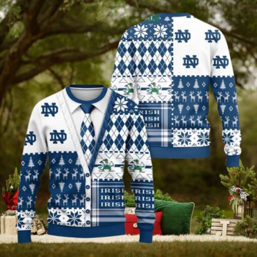 Notre Dame Fighting Irish 2024 Christmas Menswear Style Ugly Sweater