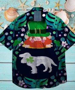 dog and shamrocks st patrick day hawaiian shirt
