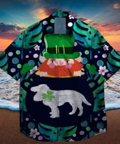 dog and shamrocks st patrick day hawaiian shirt
