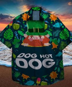 dog hot dog st patrick day hawaiian shirt