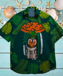 dog lucky shamrock leprechaun st patrick day hawaiian shirt