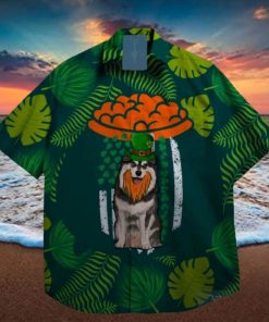 dog lucky shamrock leprechaun st patrick day hawaiian shirt