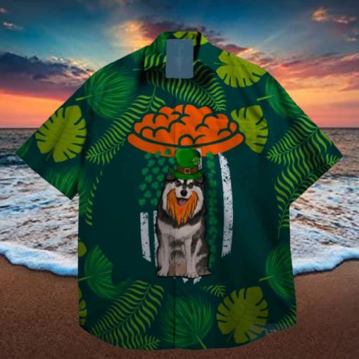 dog lucky shamrock leprechaun st patrick day hawaiian shirt