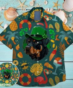 dog paw puppy pet green shamrock bigfoot st paddys vibes on st patrick day hawaiian shirt exotic