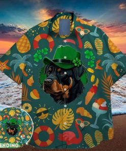 dog paw puppy pet green shamrock bigfoot st paddys vibes on st patrick day hawaiian shirt exotic