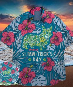 dog paw puppy pet green shamrock bigfoot st paddys vibes on st patrick day hawaiian hoodie, sweater, longsleeve, shirt v-neck, t-shirt