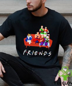 dragon ball characters on sofa friends anime shirt