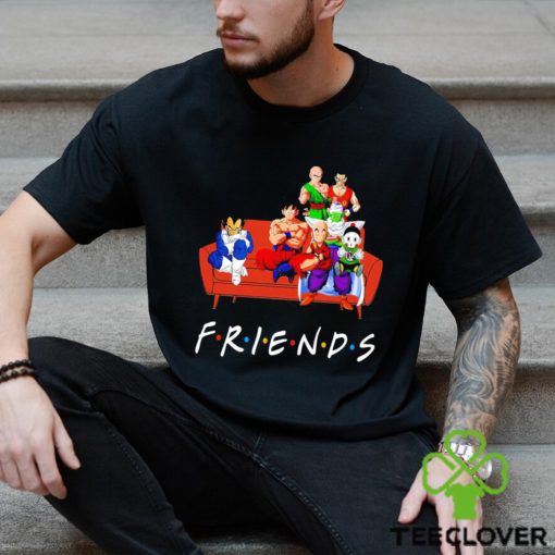 dragon ball characters on sofa friends anime hoodie, sweater, longsleeve, shirt v-neck, t-shirt